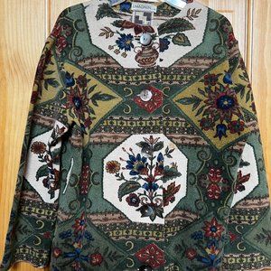 I. Magnin 100% Wool Button Up Sweater, Size 42 imported from KIO West Germany